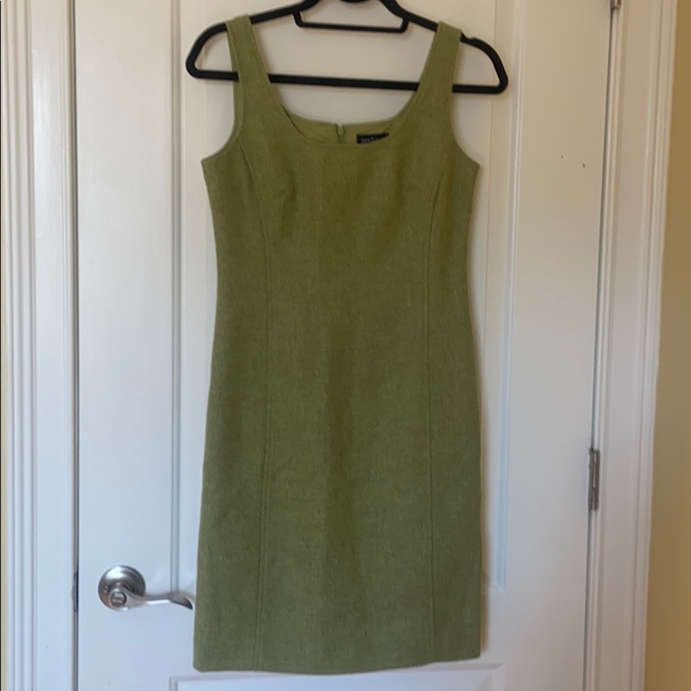 Ann Taylor Green Wool Dress Sz 6P